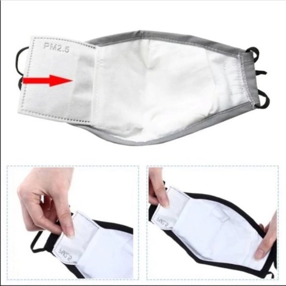 Kobe Black Mamba Face Mask Dbl Layer w/Filters - Picture 3 of 3